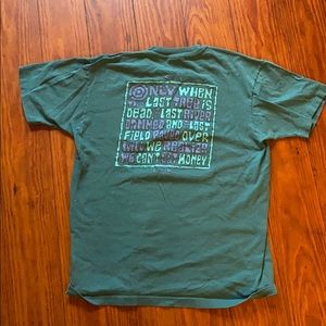 Environmental message t-shirt pre-shrink L EUC